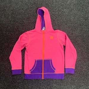 Nike Swoosh Pink/Purple/Orange Zip Up Hoodie XL
